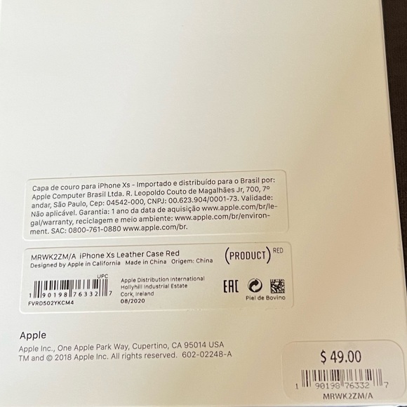 IPhone Xs leather case red color - Picture 3 of 3